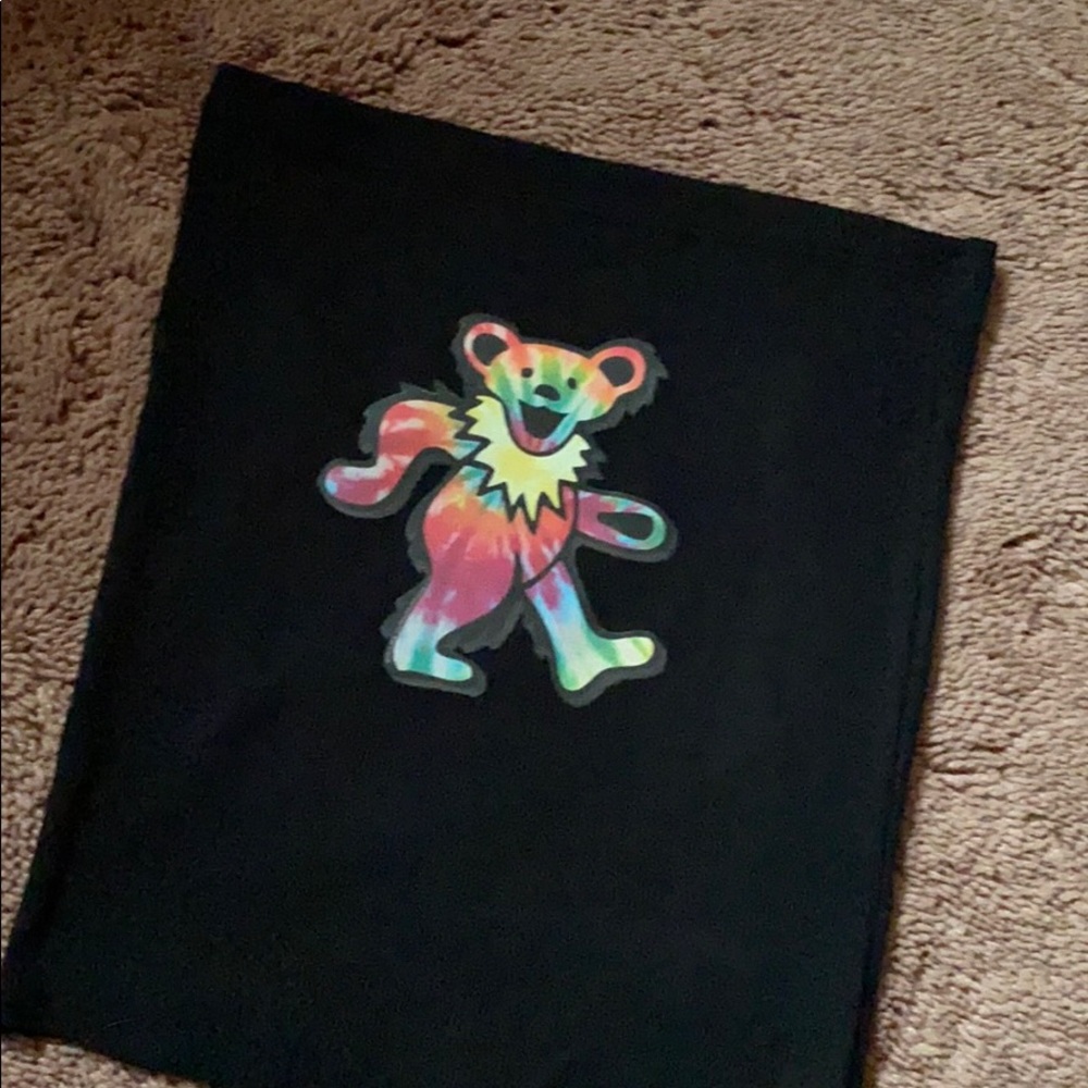 Greatful dead bear tube top tie dye